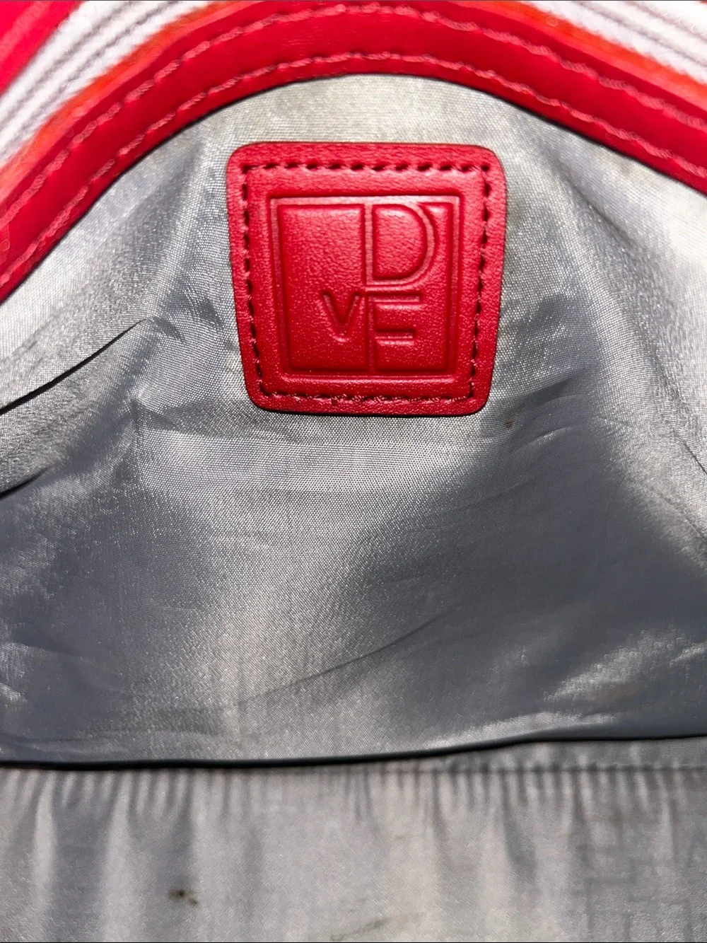 Diane Von Furstenberg DVF Vintage Red Travel Satchel Bag